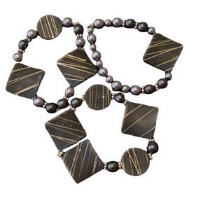 NWT Angelas Designs one of a kind Black and silver handmade bracelets